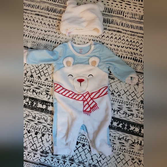 Holiday Time Baby Christmas Critter Romper and Hat, size 3-6 months - Picture 2 of 5